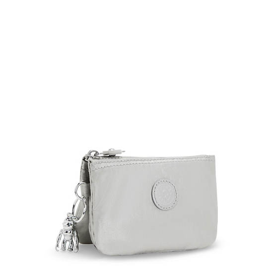 Sacs Kipling Creativity Small Metallic Pouch Argent | FR 1106PJ